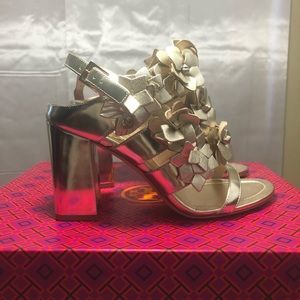 Tory Burch gold sandals